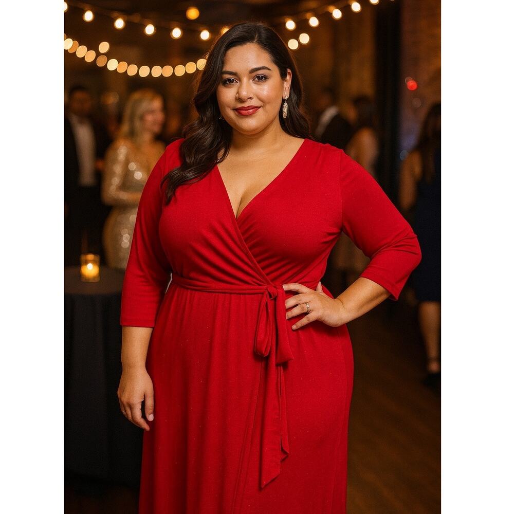 Style Plus Boutique‎ Size 3X Red Evening Long Dress